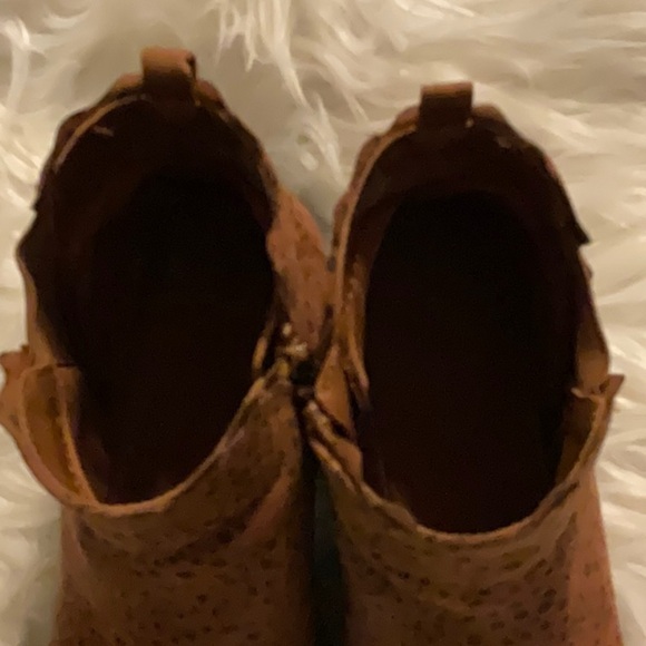 Brown Leopard Print Ankle Boots - Picture 2 of 6